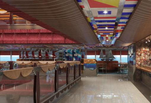 El Buffet Muscadins con grandes vistas al mar
